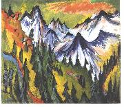 Ernst Ludwig Kirchner mountain top Germany oil painting artist